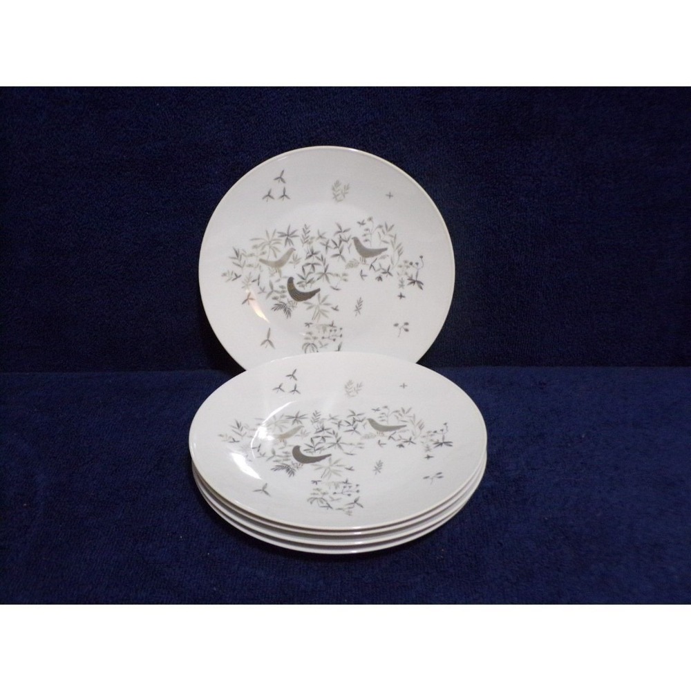 Vintage Rosenthal Germany China "Birds on‎ Trees" 5 Salad Plates 7.5" Round